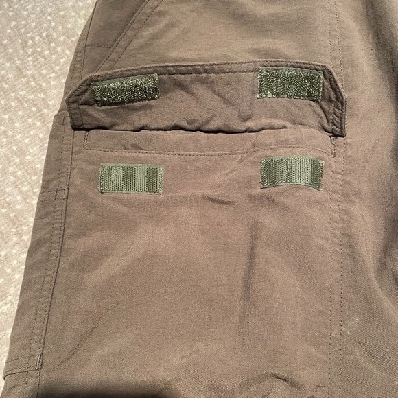 VGUC Men's The North Face Convertible Pants, Olive, Hiking, Nylon, L, 30" InSeam - Picture 4 of 13